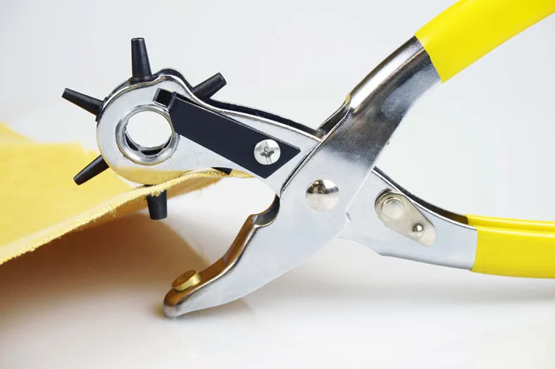 128 pc Set Leather Hole Punch Eyelet Snap Setting Plier Grommet Repairing Tool