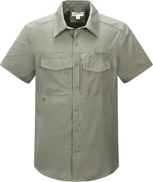 33,000ft Men's Fishing Shirts Lightweight Cool Quick Dry Sun Protection UV Short Sleeve Shirt for Casual Hiking Safari Travel