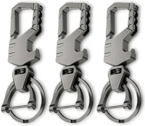 3pcs Heavy Duty Keychain Opener with 2 Keyrings Car Keychains, Multifunctional Toolbox for Men,Car Keychains