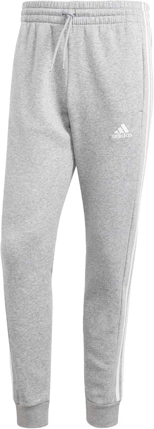 adidas Men's Essentials Fleece 3-Stripes Tapered Cuff Pants
