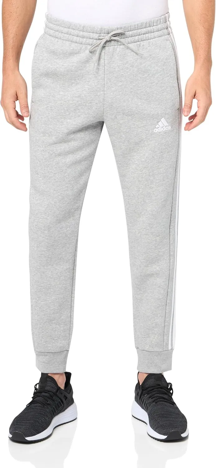 adidas Men's Essentials Fleece 3-Stripes Tapered Cuff Pants