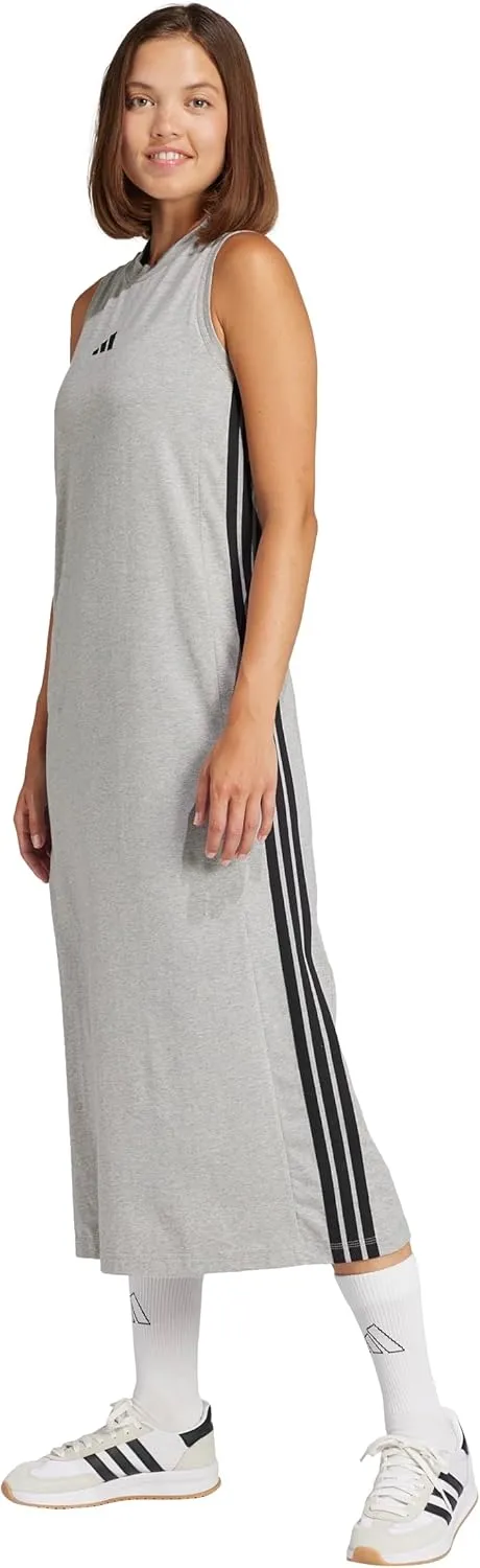 adidas Women's Essentials 3-Stripes Long Racerback Dress
