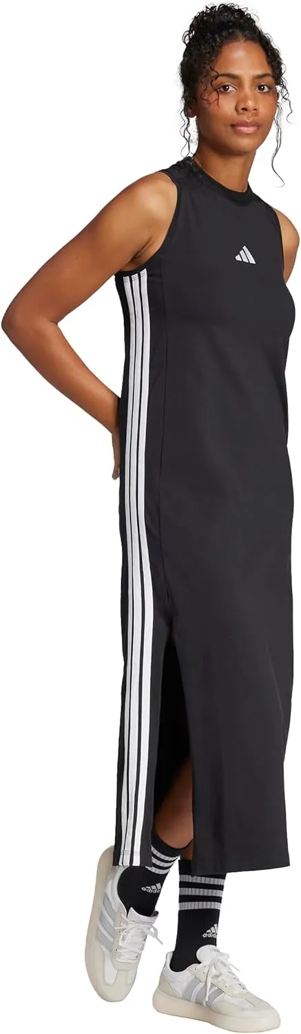 adidas Women's Essentials 3-Stripes Long Racerback Dress