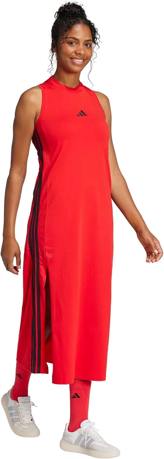 adidas Women's Essentials 3-Stripes Long Racerback Dress