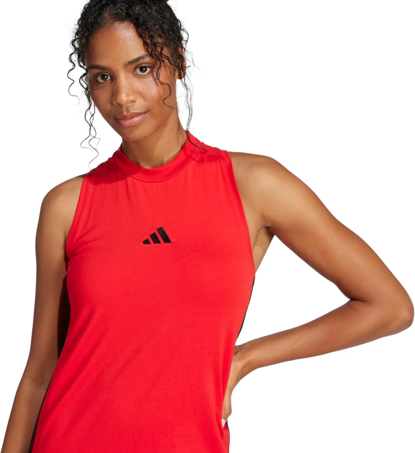 adidas Women's Essentials 3-Stripes Long Racerback Dress