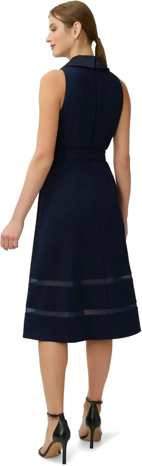 Adrianna Papell Women's Knit Crepe Midi Dress
