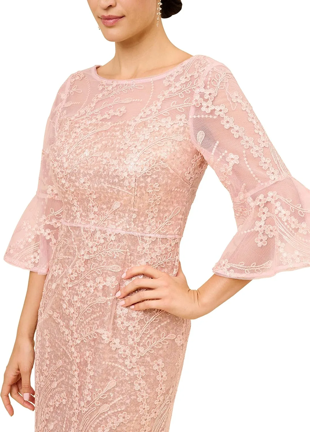 Adrianna Papell Women's Sequin Embroidered Gown