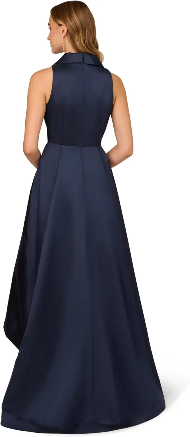 Adrianna Papell Women's Tuxedo High Low Gown