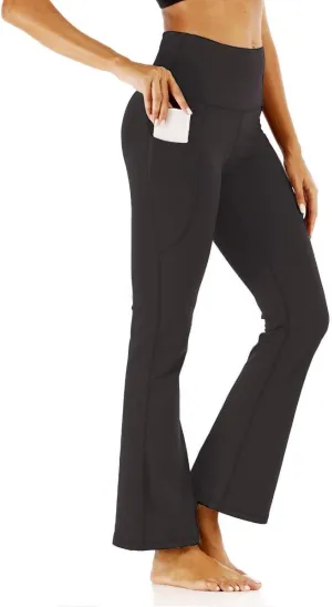 AIFARLD Bootcut Yoga Pants for Women with Pockets Flare Leggings Wide Leg High Waist Workout Tummy Control Gym