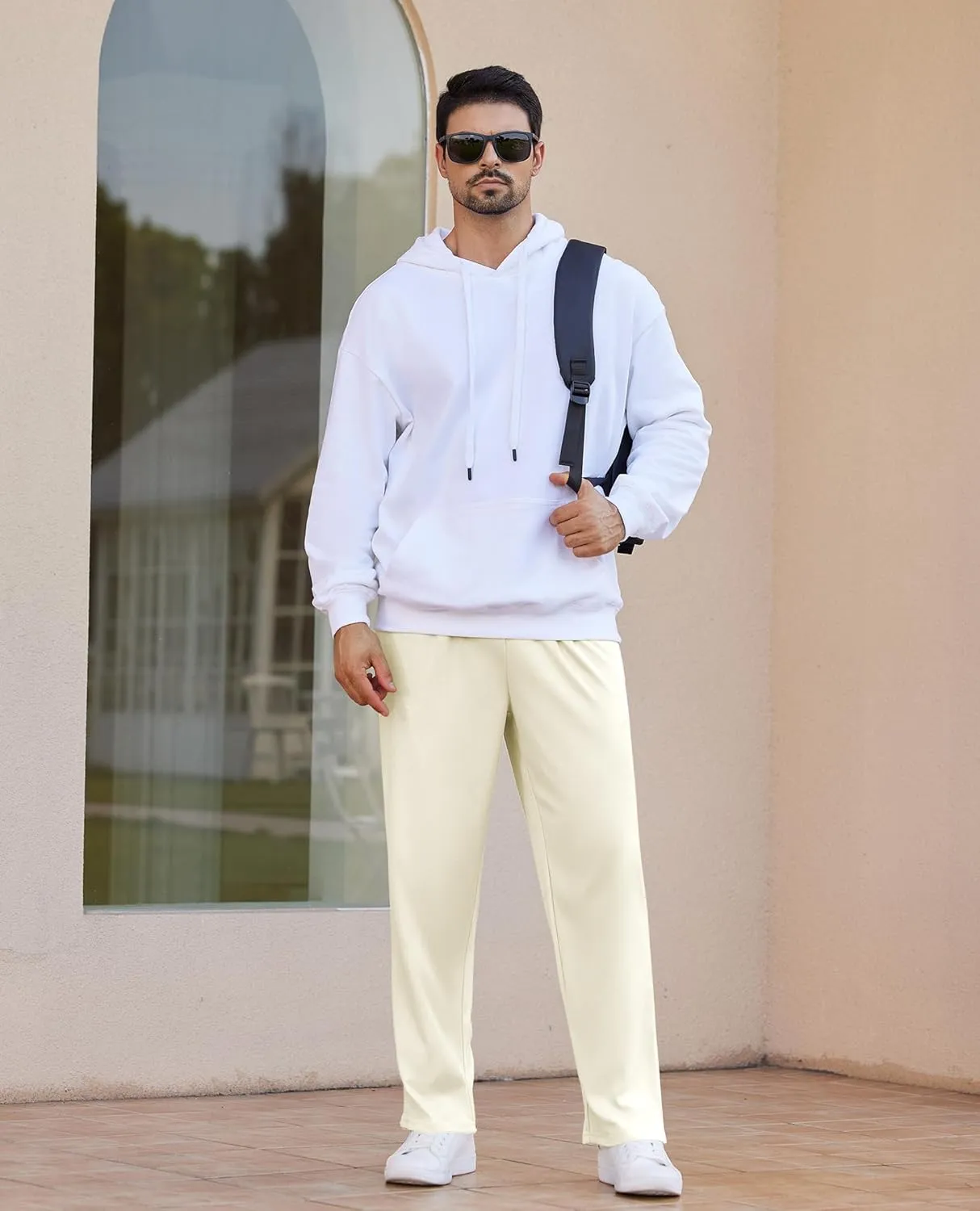 Alimens & Gentle Mens Sweatpants Casual Open Bottom Sweat Pants for Men Drawstring Workout Pants with Pockets