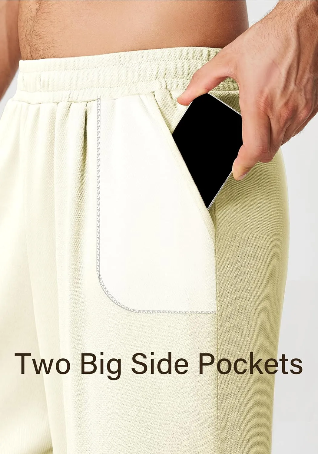 Alimens & Gentle Mens Sweatpants Casual Open Bottom Sweat Pants for Men Drawstring Workout Pants with Pockets