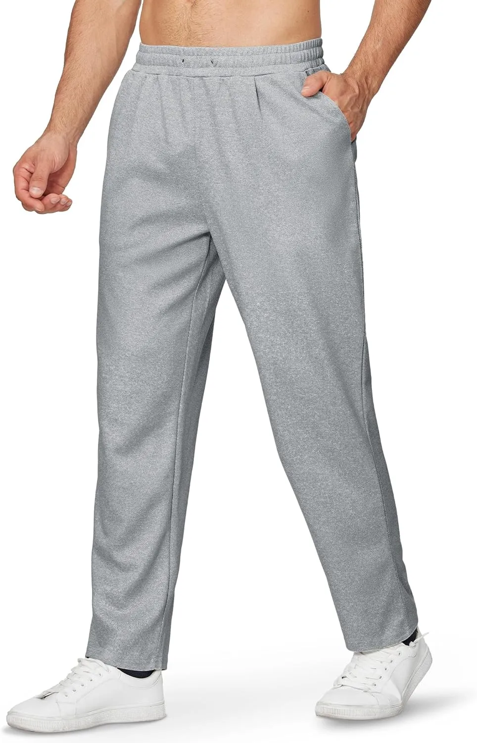 Alimens & Gentle Mens Sweatpants Casual Open Bottom Sweat Pants for Men Drawstring Workout Pants with Pockets