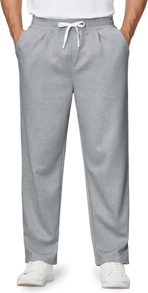 Alimens & Gentle Mens Sweatpants Casual Open Bottom Sweat Pants for Men Drawstring Workout Pants with Pockets