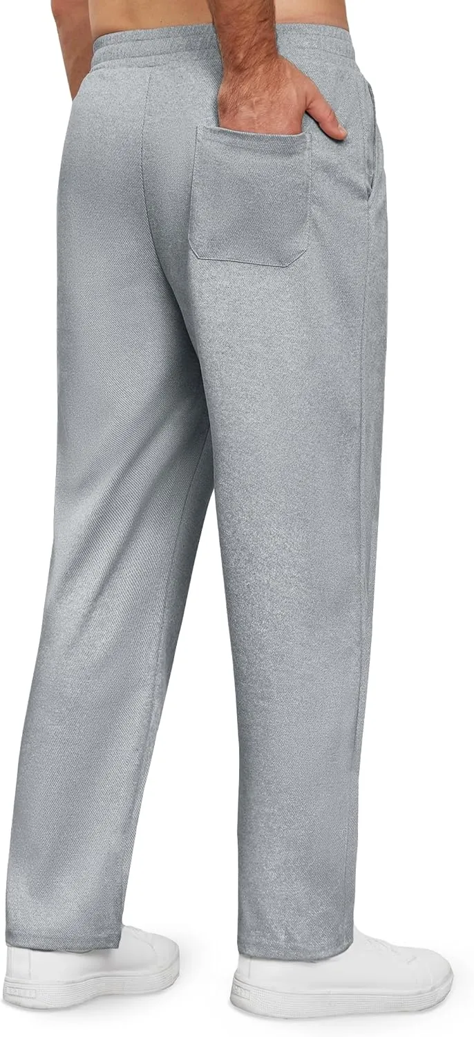 Alimens & Gentle Mens Sweatpants Casual Open Bottom Sweat Pants for Men Drawstring Workout Pants with Pockets