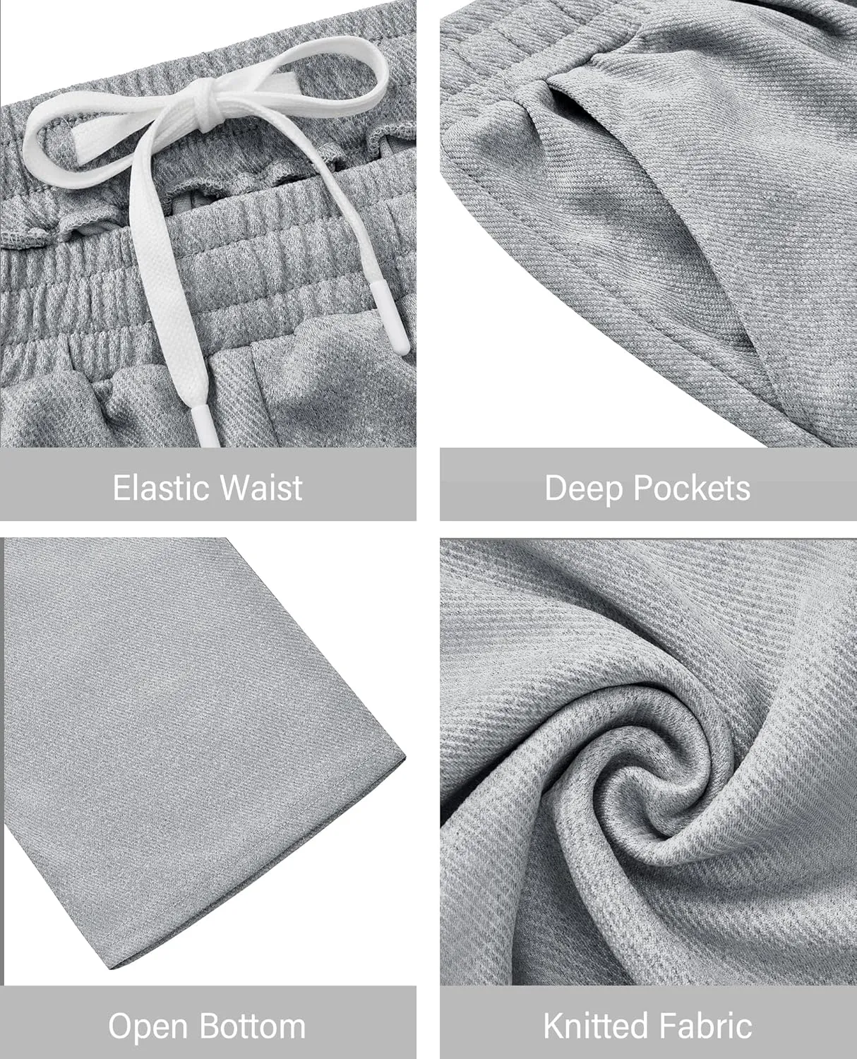 Alimens & Gentle Mens Sweatpants Casual Open Bottom Sweat Pants for Men Drawstring Workout Pants with Pockets
