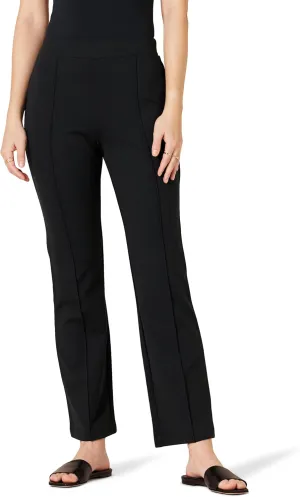 Amazon Essentials Women's Ponte Pull-On Mid Rise Ankle Length Pants