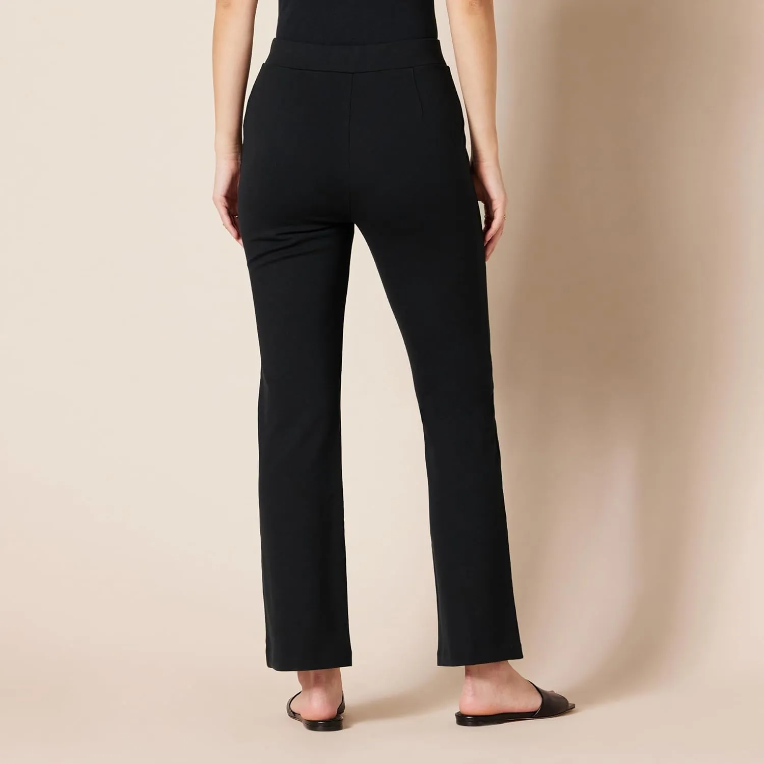 Amazon Essentials Women's Ponte Pull-On Mid Rise Ankle Length Pants
