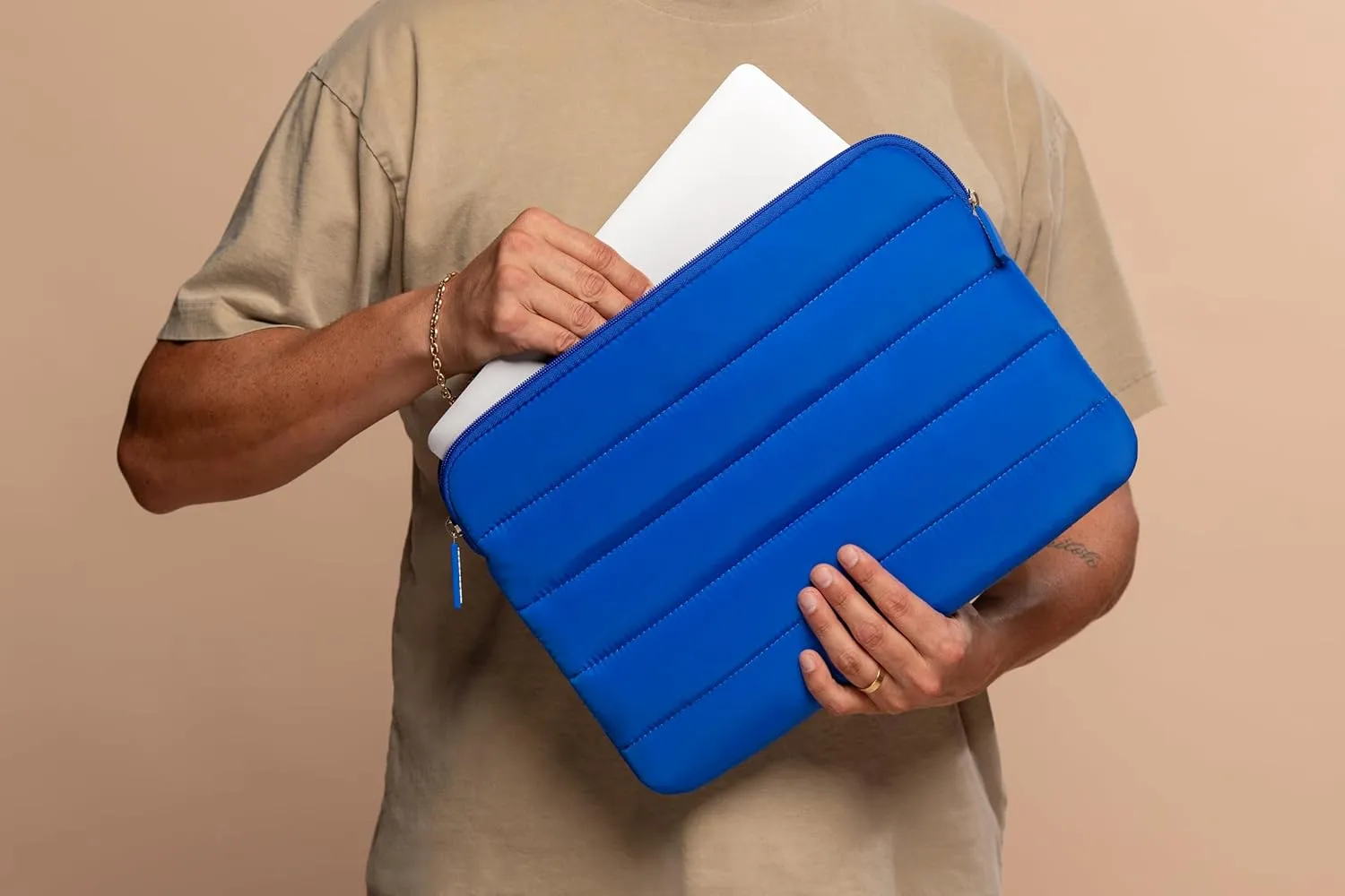 ANECDOTE Laptop Case 15-16 Inch  A Perfect Laptop Sleeve - Compatible with MacBook Air/Pro 15 inch M3 M2 M1 Chip Pro Max 2023-2021  Fits Well, Made of 100% Nylon with Aesthetic Design (Royal Blue)