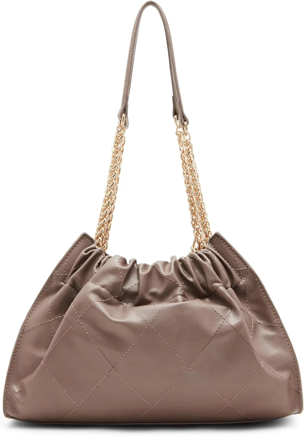 Anne Klein Quilted Stitched Cinched Closure Satchel