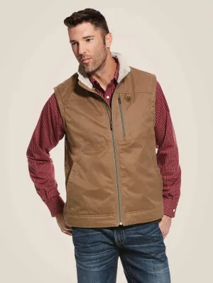 Ariat 10028416 Mens Grizzly Canvas Vest Cub Tan