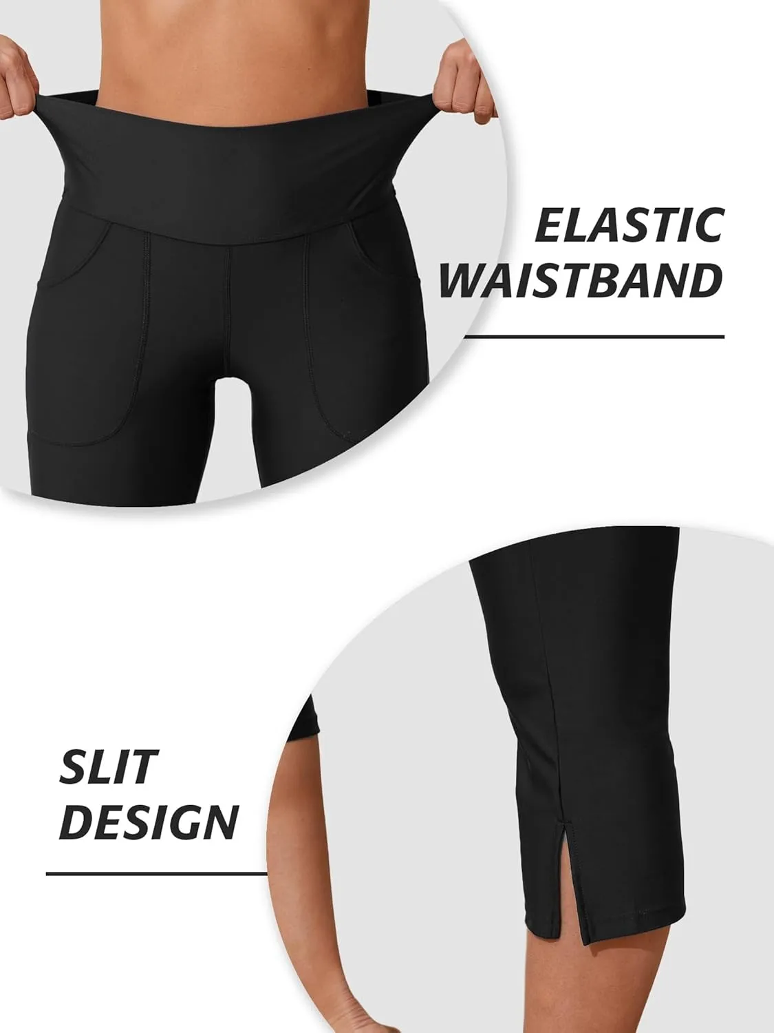 ATTRACO Womens Swim Capri Pants - Capri Swim Leggings for Women