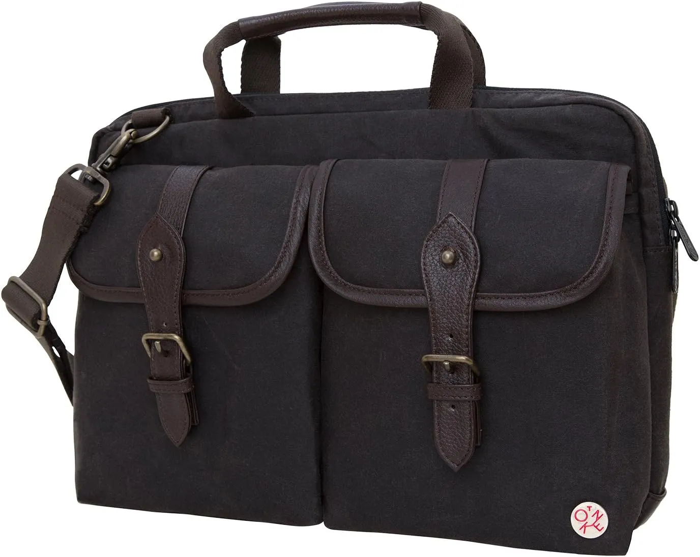 Bags Waxed Knickerbocker Laptop Bag 13 Inch, Dark Brown/Dark Brown, One Size