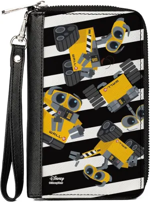Buckle-Down Women's PU Zip Around Wallet Rectangle-Wall-E, 7.5"x4.5"