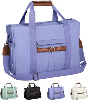 Canvas Tote Bag for Women, Large Crossbody Bag with Zipper Shoulder Everything Tote Bag Canvas with Pockets