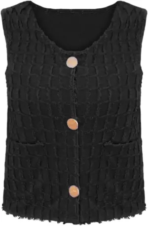 Cardigan Vest Tank Top for Women Button Down Summer Tops Sleeveless Shirts Fashion Streetwear
