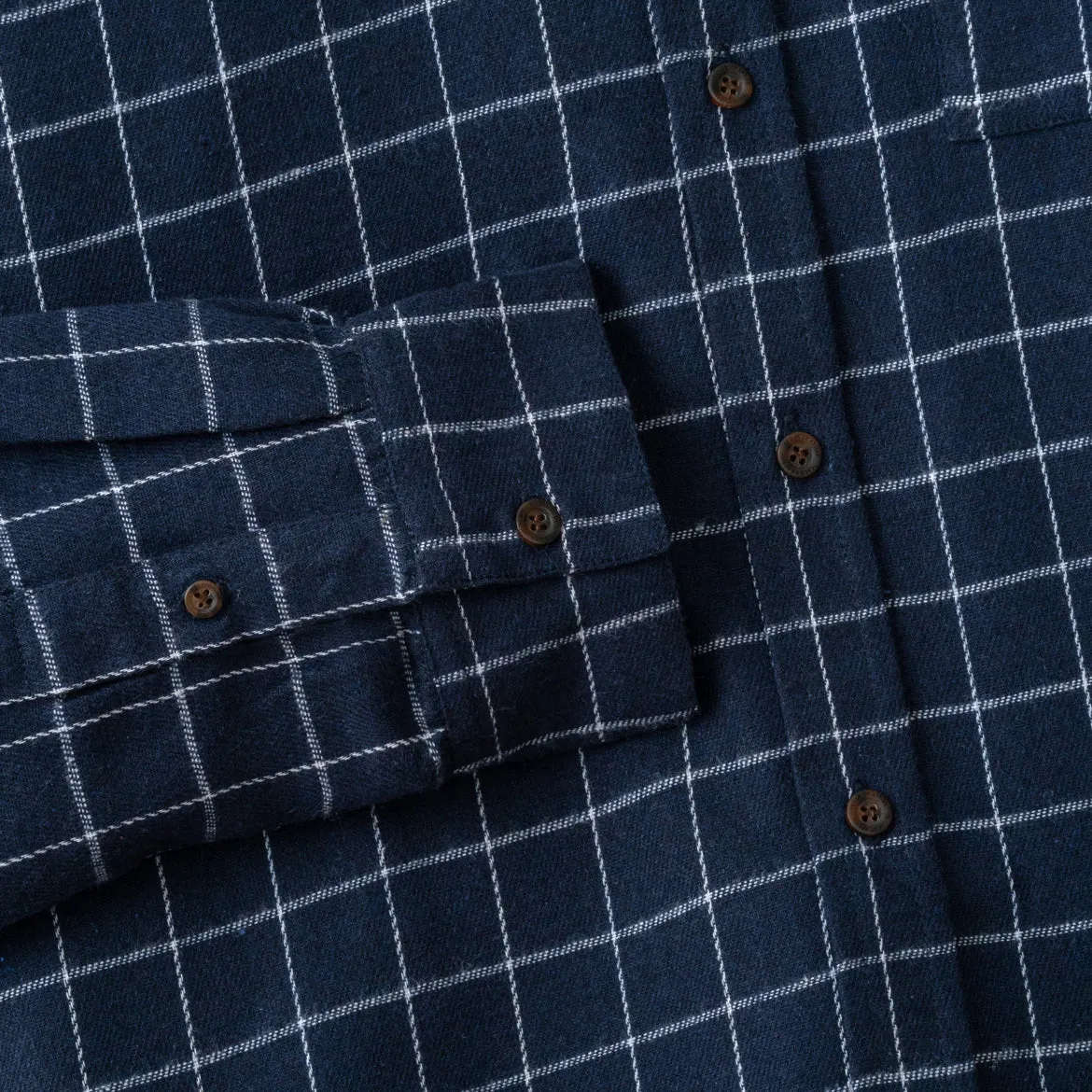 College Days Flannel Long Sleeve - Navy Single Lines