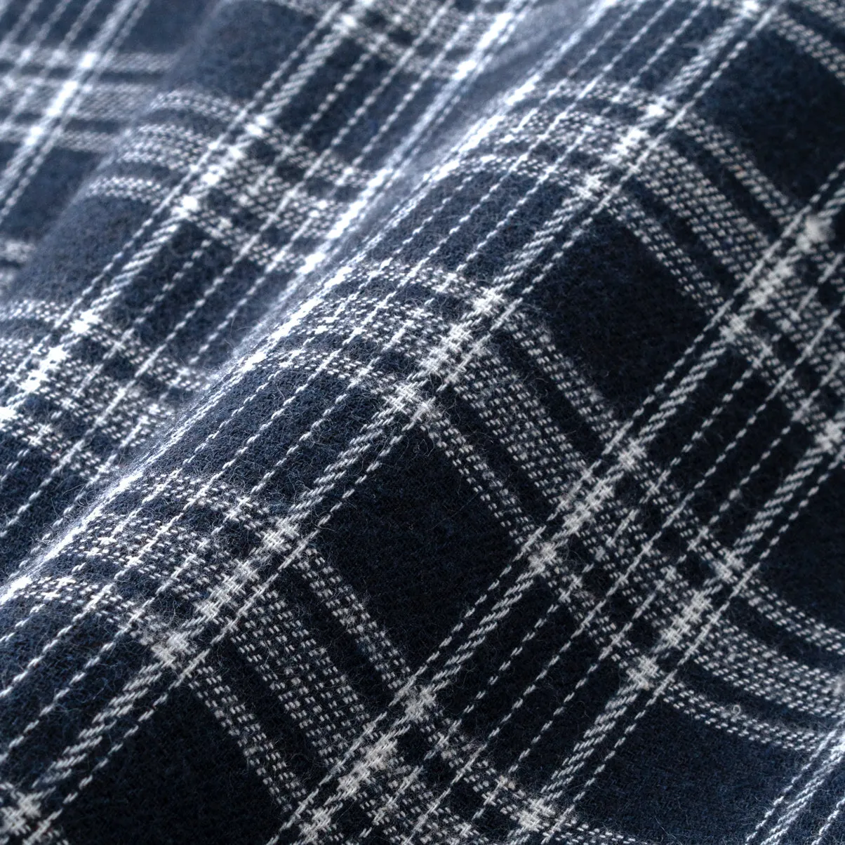 College Days Flannel Long Sleeve - Navy Triple Lines