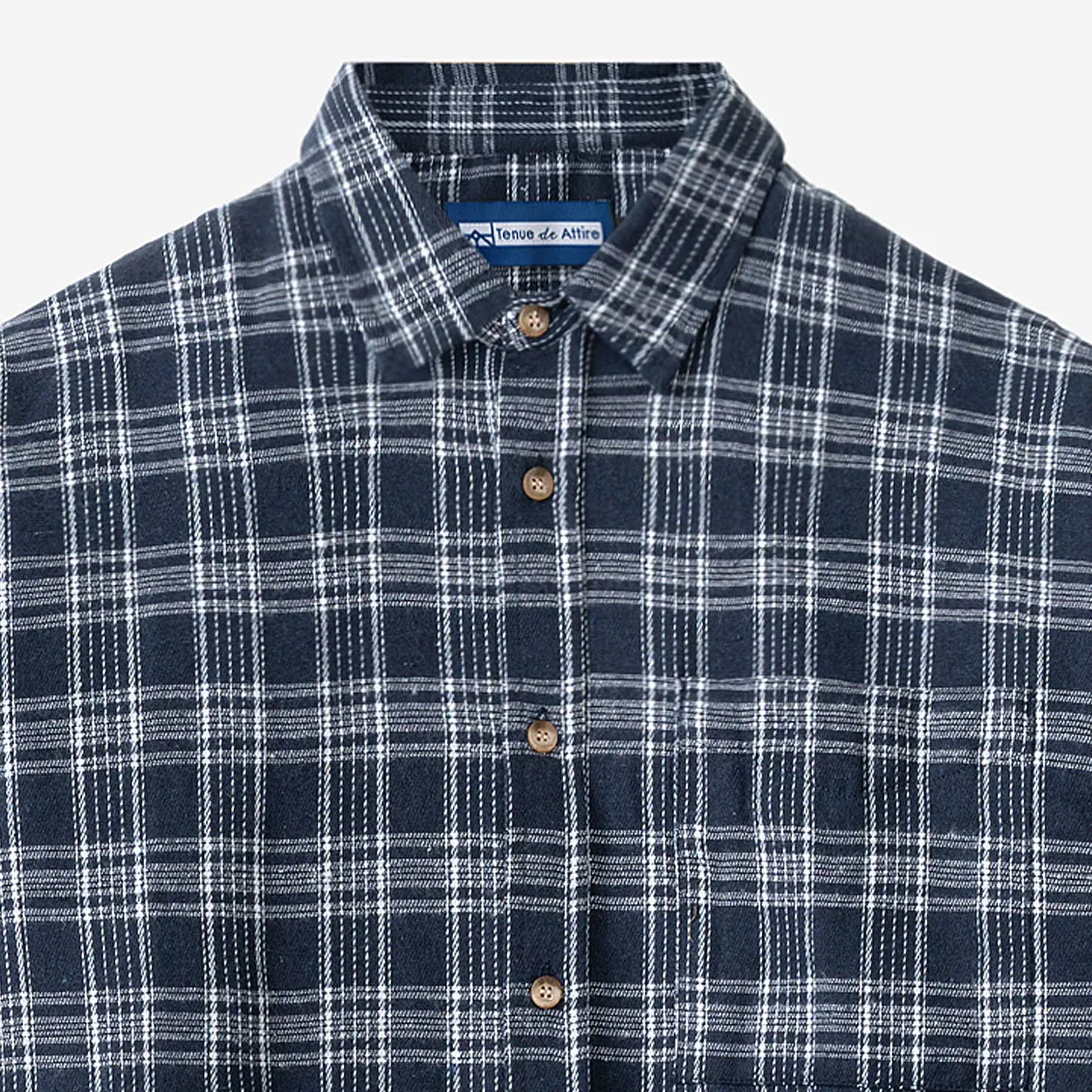 College Days Flannel Long Sleeve - Navy Triple Lines