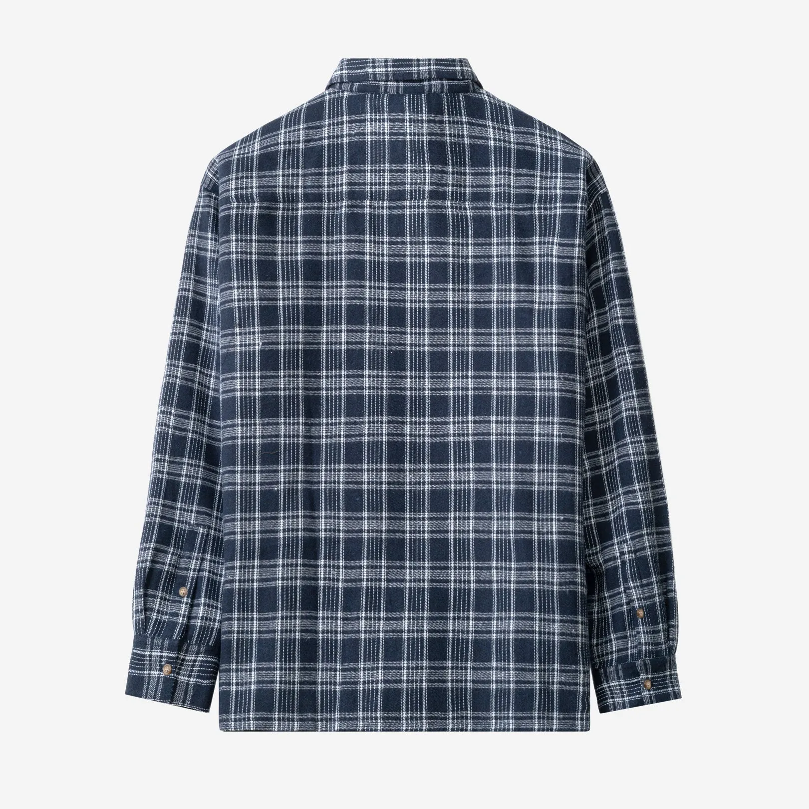 College Days Flannel Long Sleeve - Navy Triple Lines