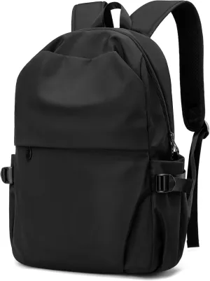Commute Backpack Fits 17.3 Inch Laptop, Casual Backpackfor Men Waterproof Flight Approved Daypack Lightweight for College Work Travel (Large, Black)