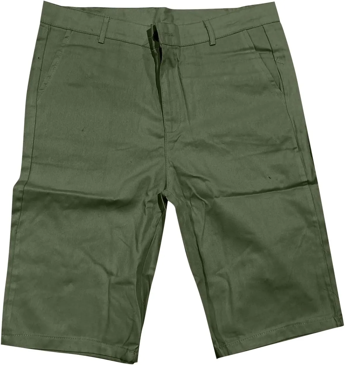 Compression Shorts Men Botton Dowm Slim Fit Shorts Skinny Chino Short Tapered Leg Stretch Sgorts with Pocket