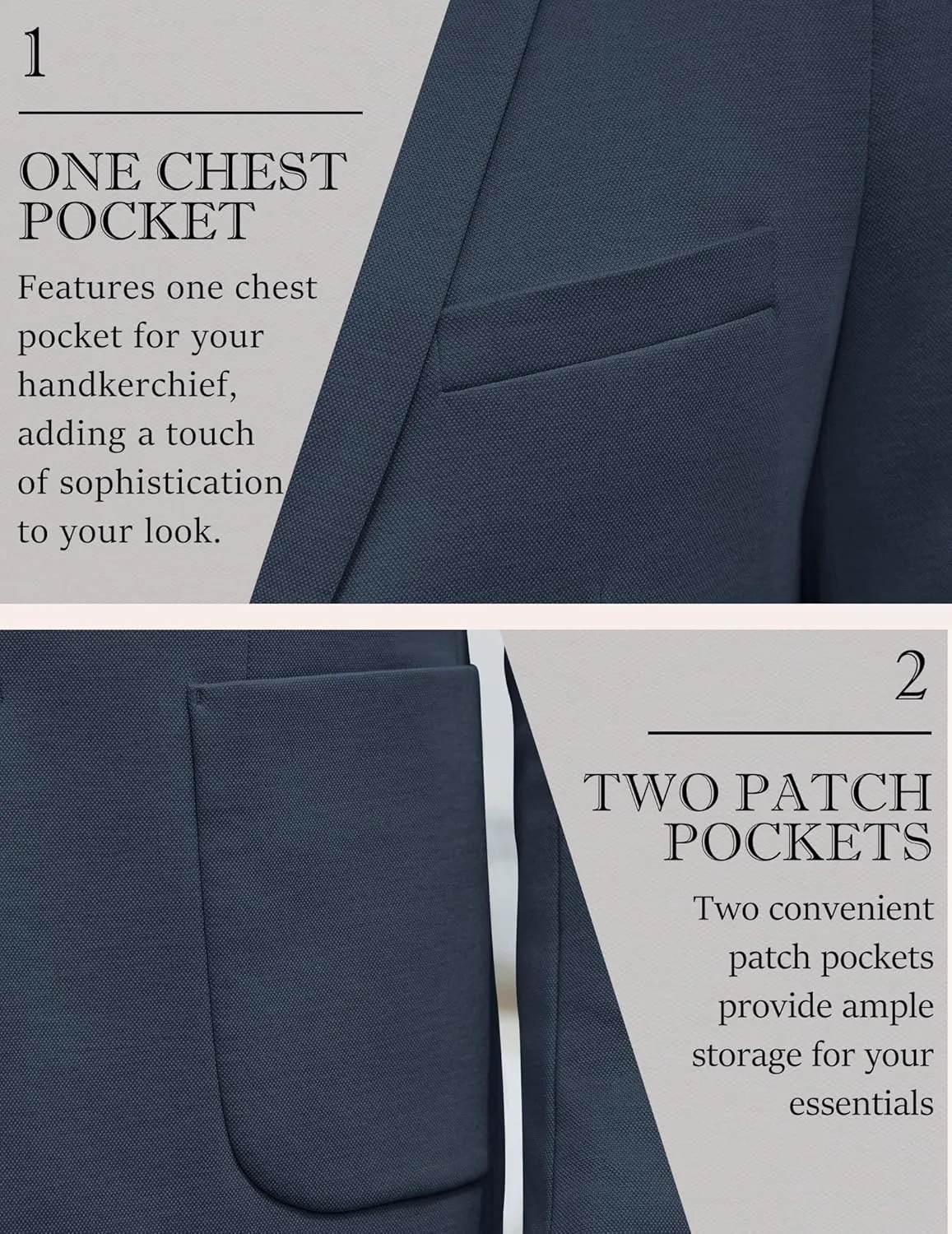 COOFANDY Men's Casual Knit Blazer Slim Fit Sport Coat Stretch Two Button Suit Jacket