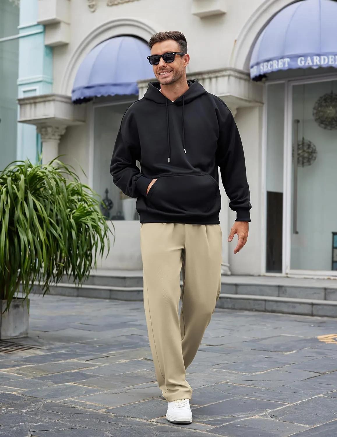 COOFANDY Mens Casual Sweatpants Open Bottom Lounge Pants Lightweight Baggy Workout Yoga Track Pants