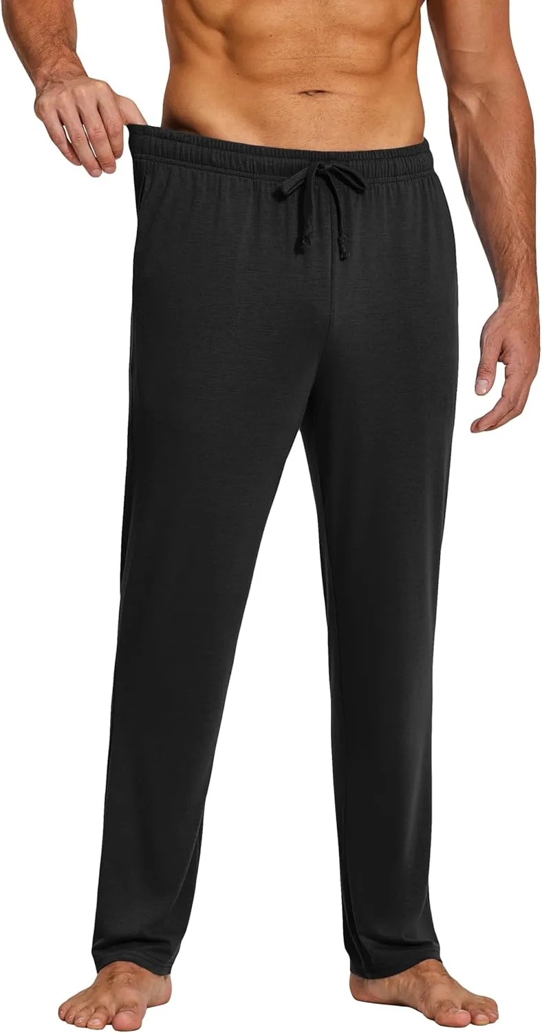 COOFANDY Men's Yoga Sweatpants Lightweight Open Bottom Lounge Pants Casual Drawstring Sweat Pants with Pockets