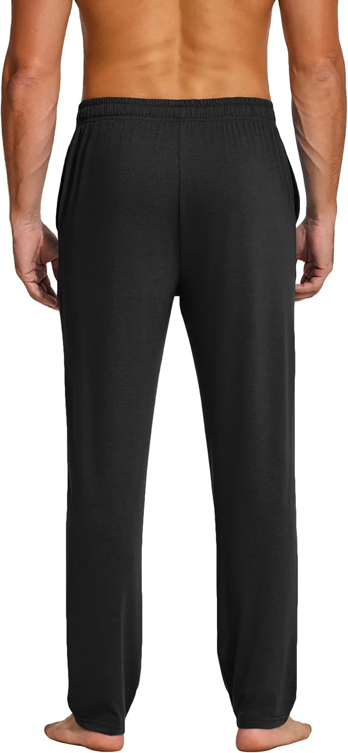 COOFANDY Men's Yoga Sweatpants Lightweight Open Bottom Lounge Pants Casual Drawstring Sweat Pants with Pockets