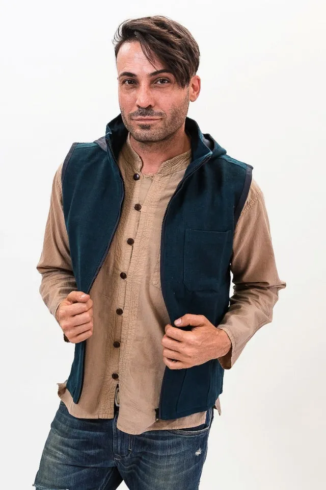 Cotton Vest with Hood