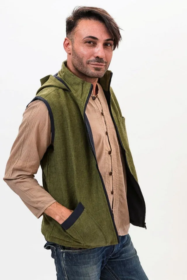 Cotton Vest with Hood