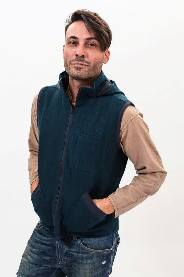 Cotton Vest with Hood