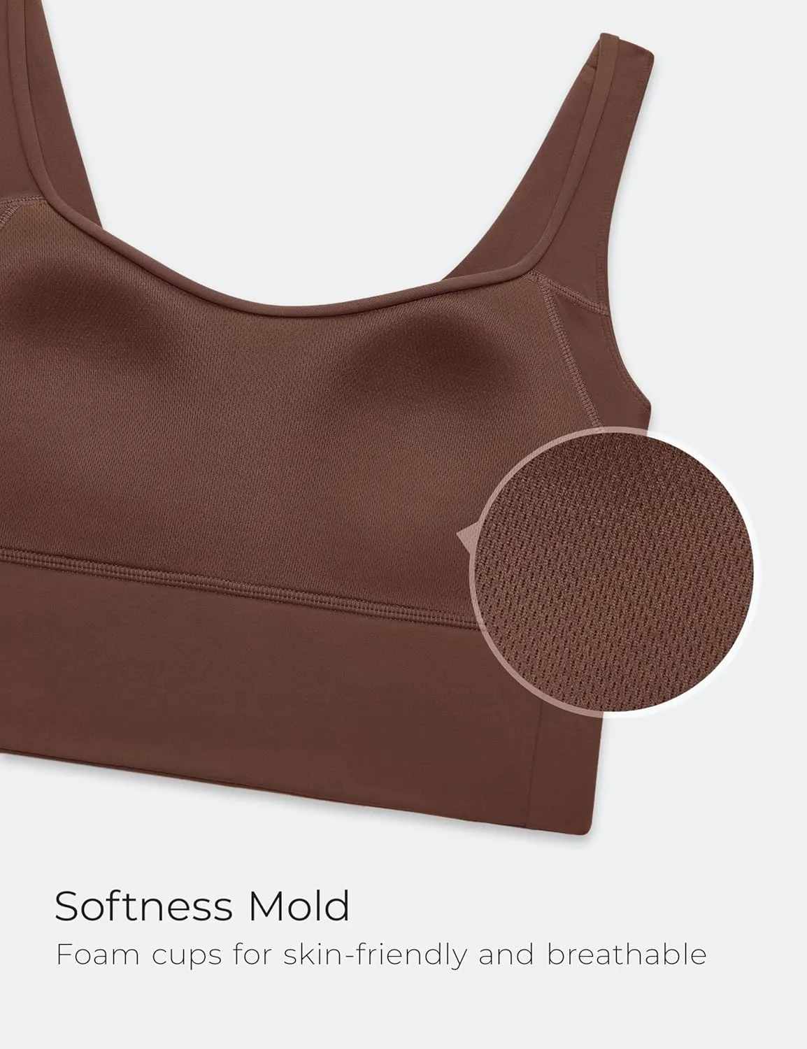 CRZ YOGA Softness Mold Butterluxe Longline Sports Bras for Women - Molded Cup V Neck Yoga Clothes Workout Crop Tank Top