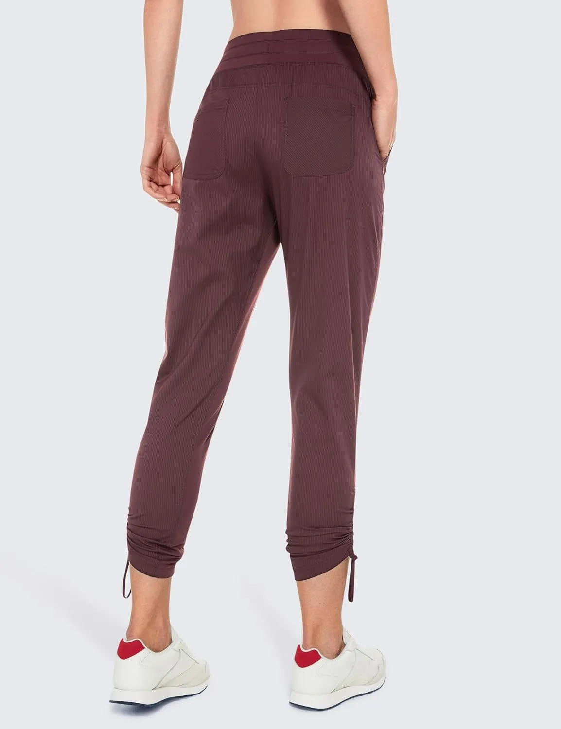 CRZ YOGA Womens Casual 7/8 Pants 27" - Lightweight Workout Outdoor Athletic Track Travel Lounge Joggers Pockets