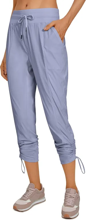 CRZ YOGA Womens Casual 7/8 Pants 27" - Lightweight Workout Outdoor Athletic Track Travel Lounge Joggers Pockets