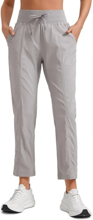 CRZ YOGA Womens Casual 7/8 Pants 27" - Lightweight Workout Outdoor Athletic Track Travel Lounge Joggers Pockets