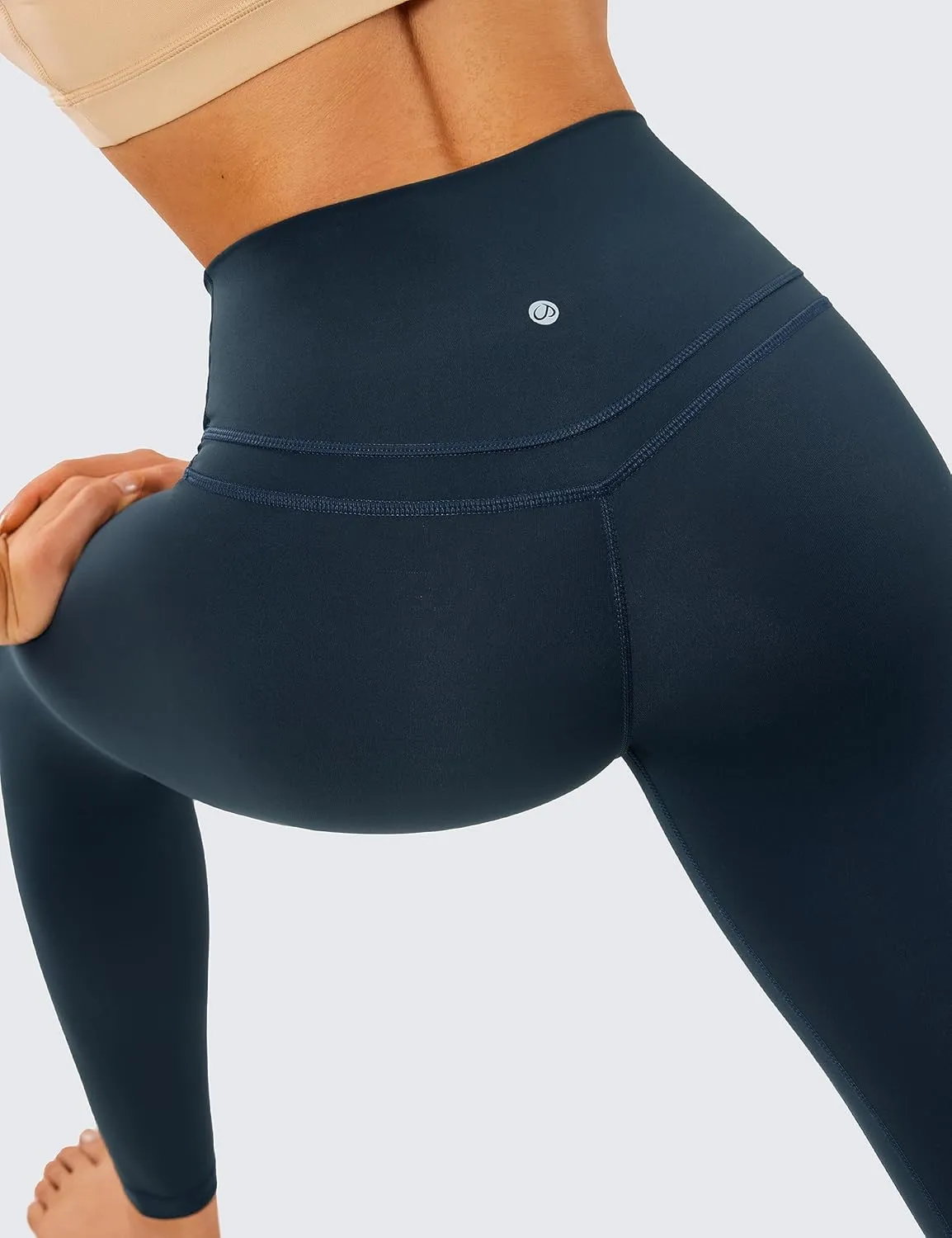 CRZ YOGA Women's Naked Feeling I Workout Leggings 28 Inches - High Waisted Full-Length Yoga Pants