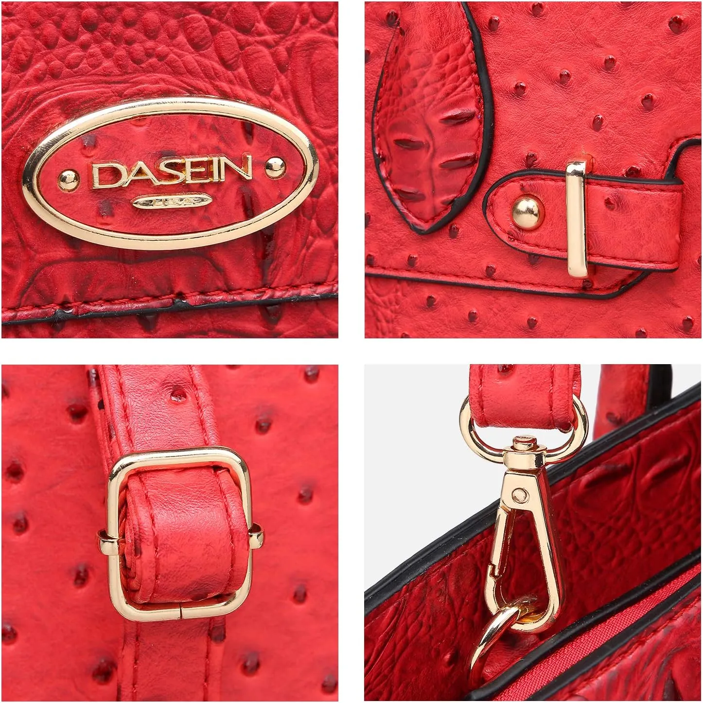 Dasein Women Handbags and Purses Ladies Shoulder Bag Top Handle Satchel Tote Work Bag with Matching Clutch