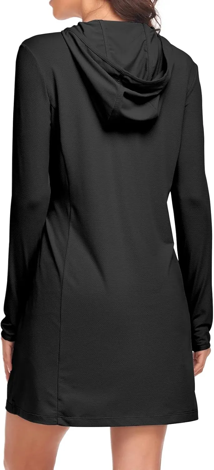 DAYOUNG Womens UPF 50  UV Sun Protection Running Hiking Outdoors Performance Long Sleeve Hoody T-Shirt