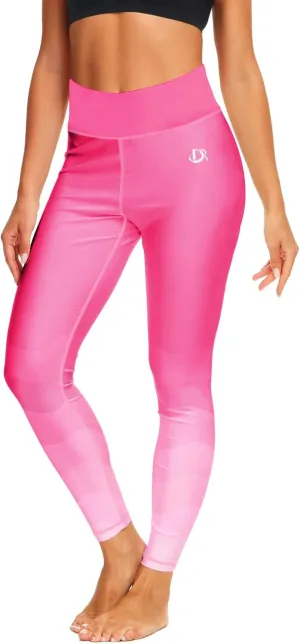 Deerose Print Swim Pants for Women Sun Protection High Waisted Swimming Leggings Rash Guard Pants